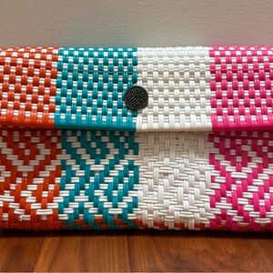 Colorful Woven Clutch